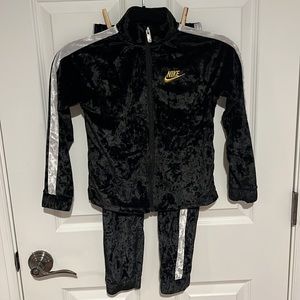 Nike crushed velour tracksuit